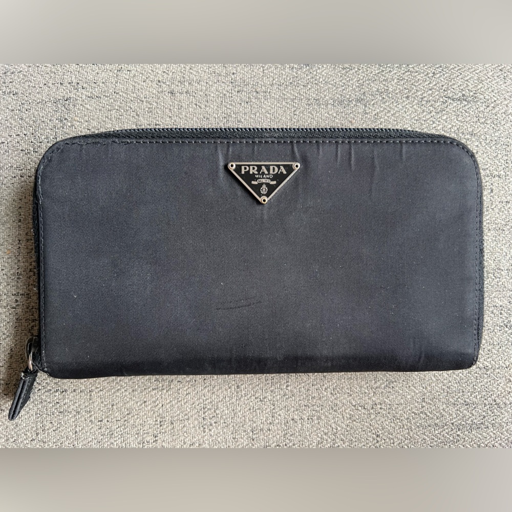 Prada Tessuto Nylon long Zipper Wallet